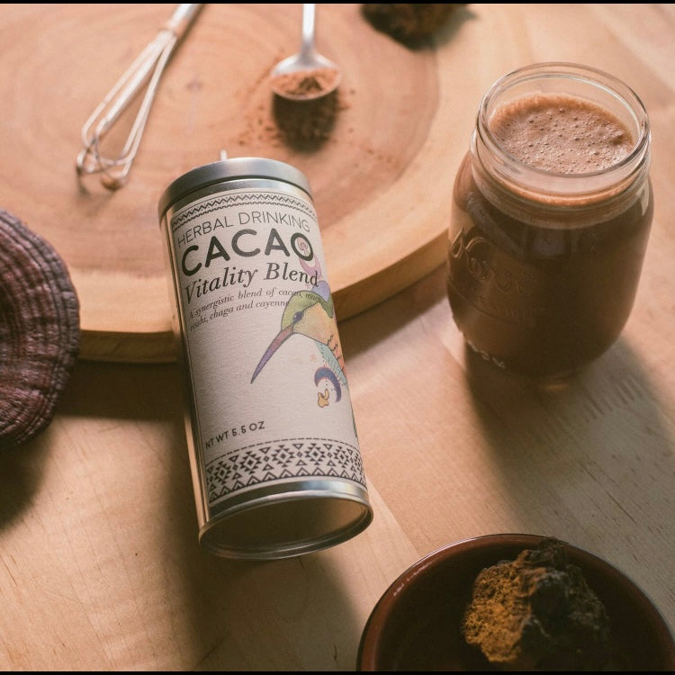 Herbal Drinking Cacao Powder - Maca, Reishi & Chaga Blend. 25 - 30 Doses!
