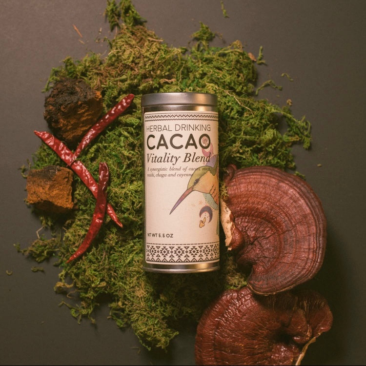 Herbal Drinking Cacao Powder - Maca, Reishi & Chaga Blend. 25 - 30 Doses!