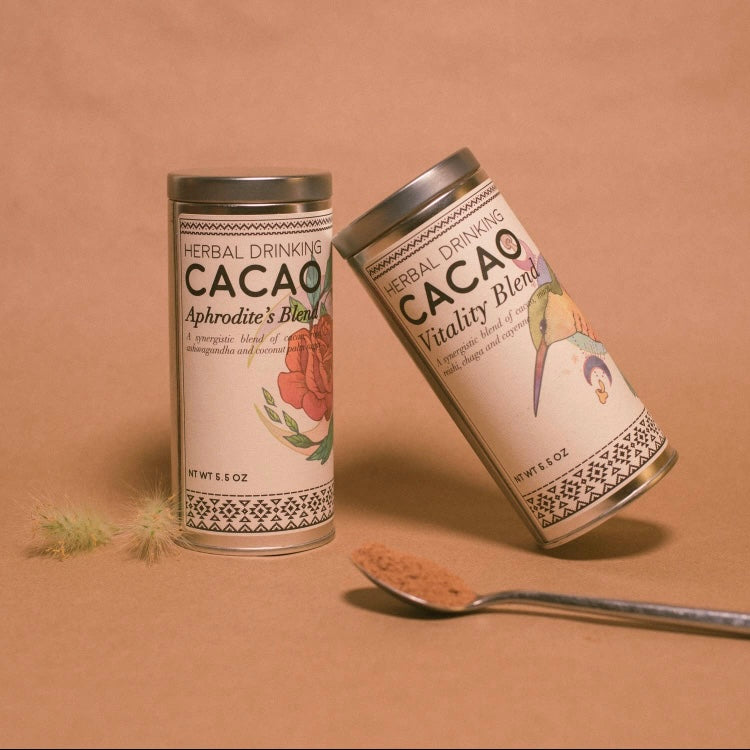 Set of 2 - Aphrodite & Vitality Cacao Powder Blend 60 Servings!